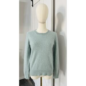 Quince Women’s Size L Light Green Color 100% Cashmere V Neck Sweater Pullover